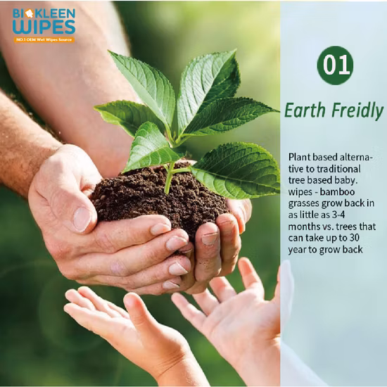 Biokleen OEM ODM Производитель Образец настройки Биоразлагаемые бамбуковые салфетки Натуральные органические детские чистящие салфетки Эко-аромат Водные влажные салфетки Детские салфетки
